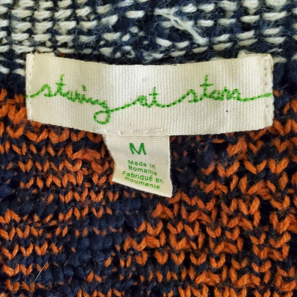 Urban Outfitters Staring At Stars Jacquard Open Front Cardigan Sweater M - Picture 5 of 6